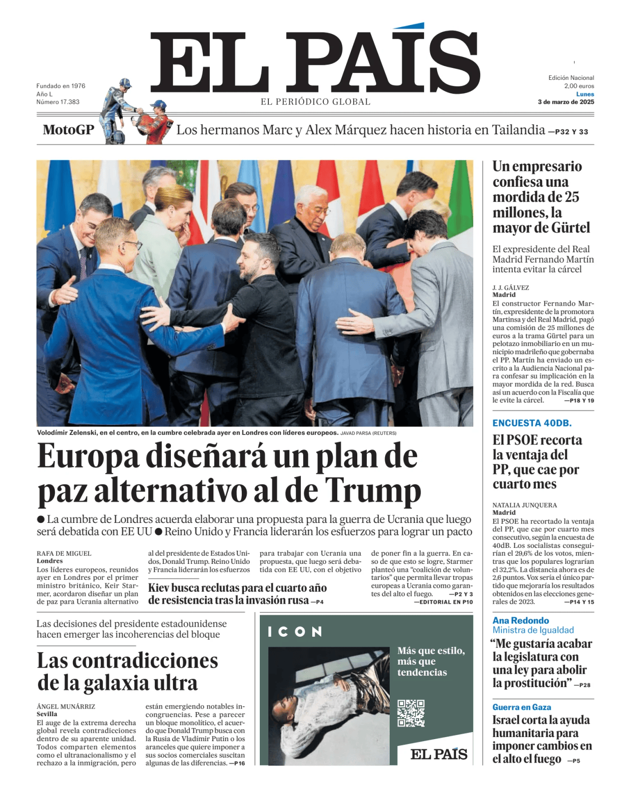 Prima-pagina-el-pais-sport-oggi-edizione-di-oggi-20250303