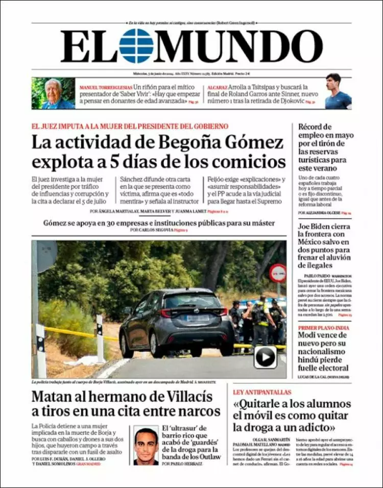 Prima-pagina-elmundo-edizione-di-oggi-05-06-2024