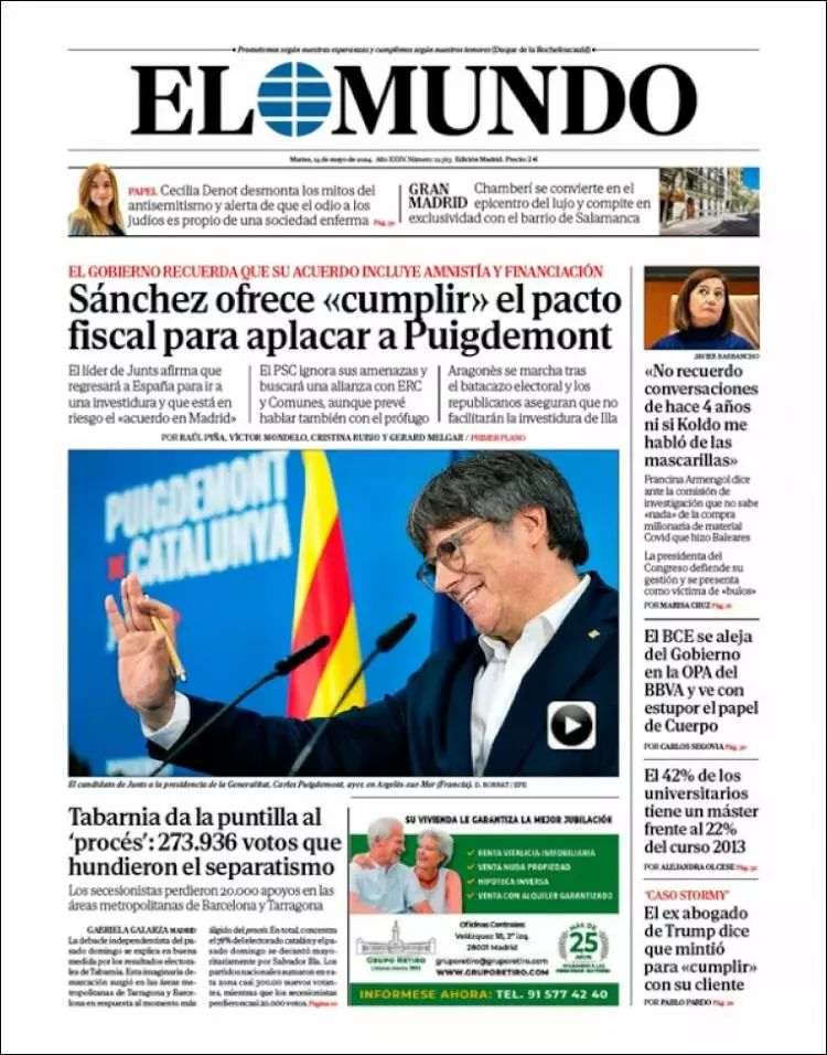 Prima-pagina-elmundo-edizione-di-oggi-14-05-2024