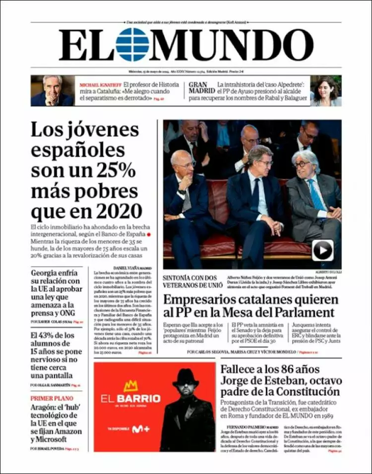 Prima-pagina-elmundo-edizione-di-oggi-15-05-2024