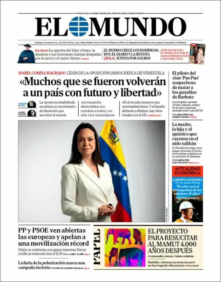 Prima-pagina-elmundo-edizione-di-oggi-19-05-2024