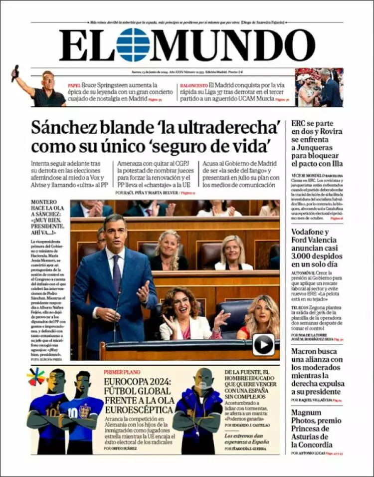 Prima-pagina-elmundo-edizione-di-oggi-2024-06-13