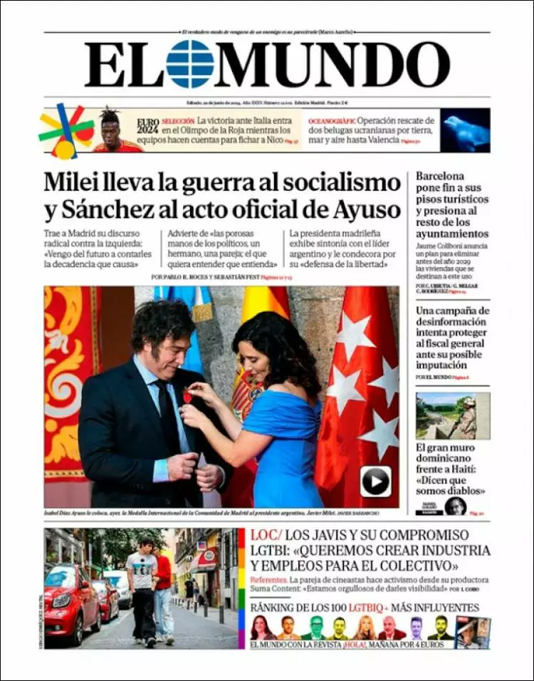 Prima-pagina-elmundo-edizione-di-oggi-2024-06-22