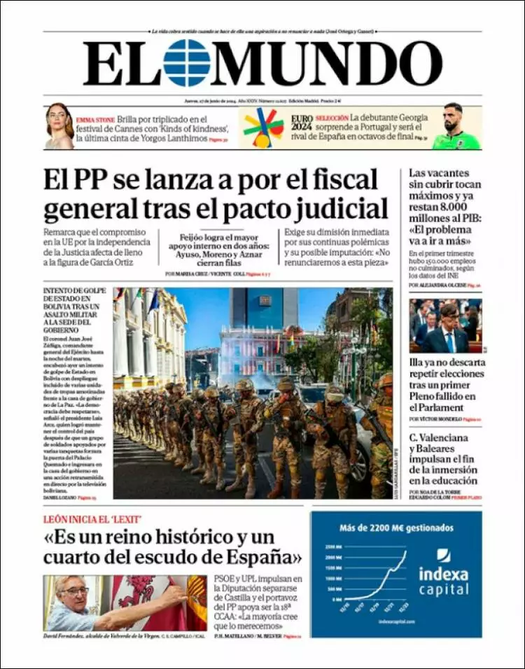 Prima-pagina-elmundo-edizione-di-oggi-2024-06-27