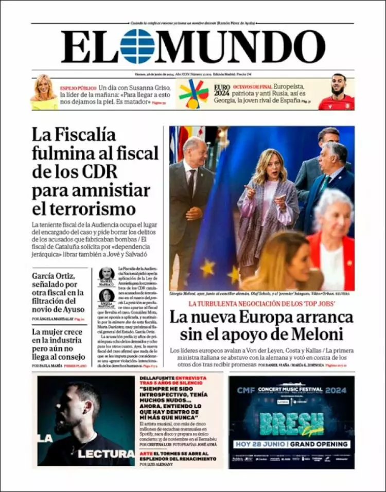 Prima-pagina-elmundo-edizione-di-oggi-2024-06-28