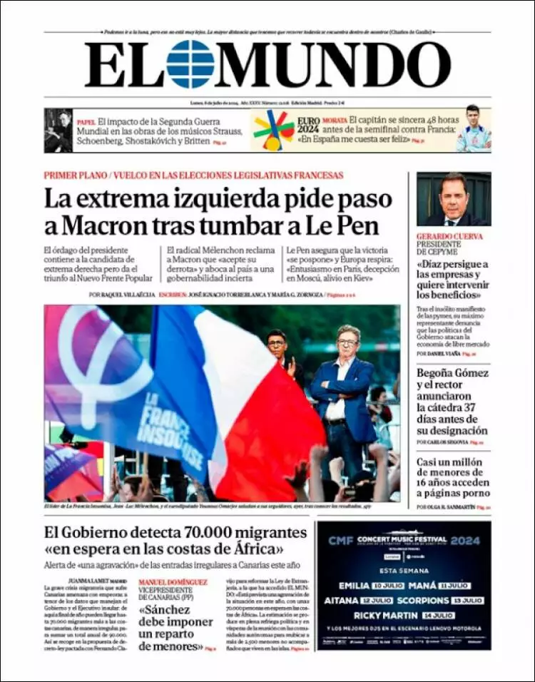 Prima-pagina-elmundo-edizione-di-oggi-2024-07-08