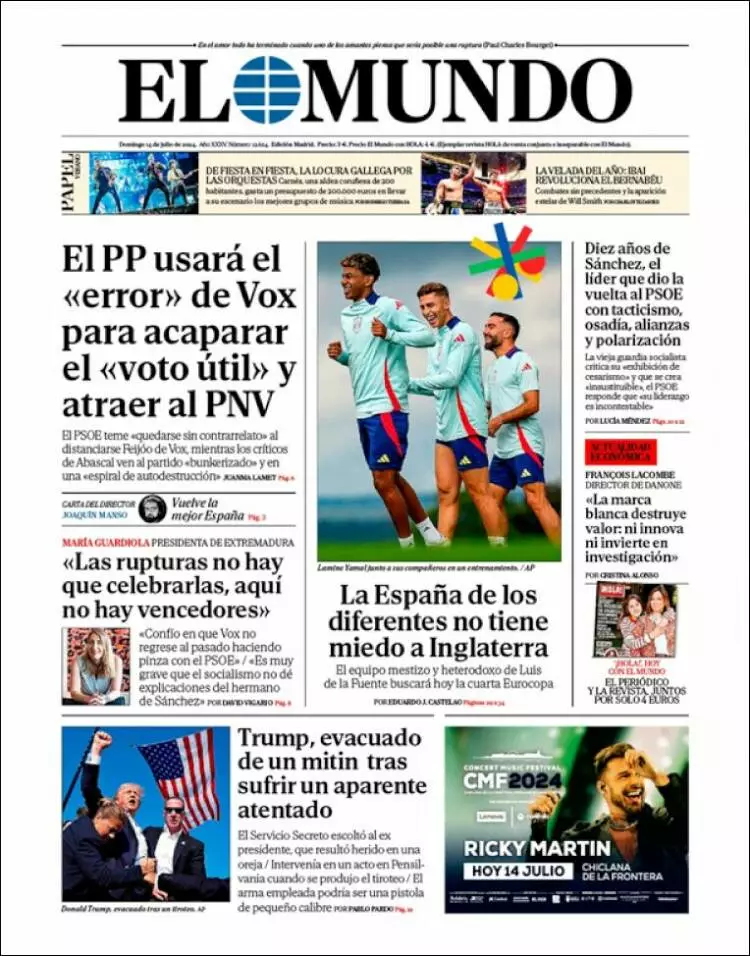 Prima-pagina-elmundo-edizione-di-oggi-2024-07-14