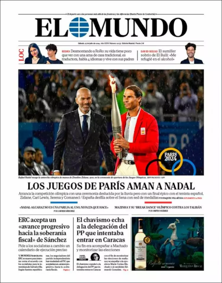 Prima-pagina-elmundo-edizione-di-oggi-2024-07-27