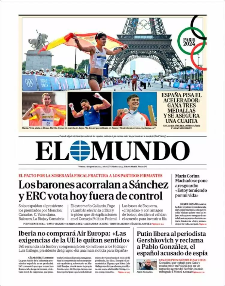 Prima-pagina-elmundo-edizione-di-oggi-2024-08-02