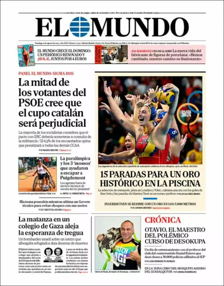 Prima-pagina-elmundo-edizione-di-oggi-2024-08-11