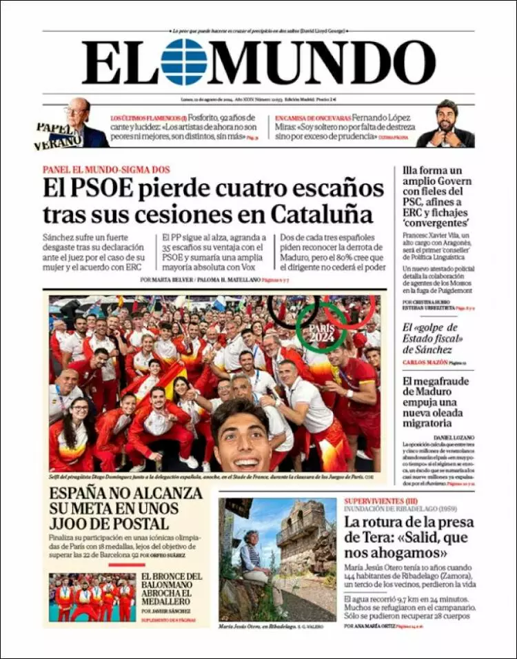 Prima-pagina-elmundo-edizione-di-oggi-2024-08-12