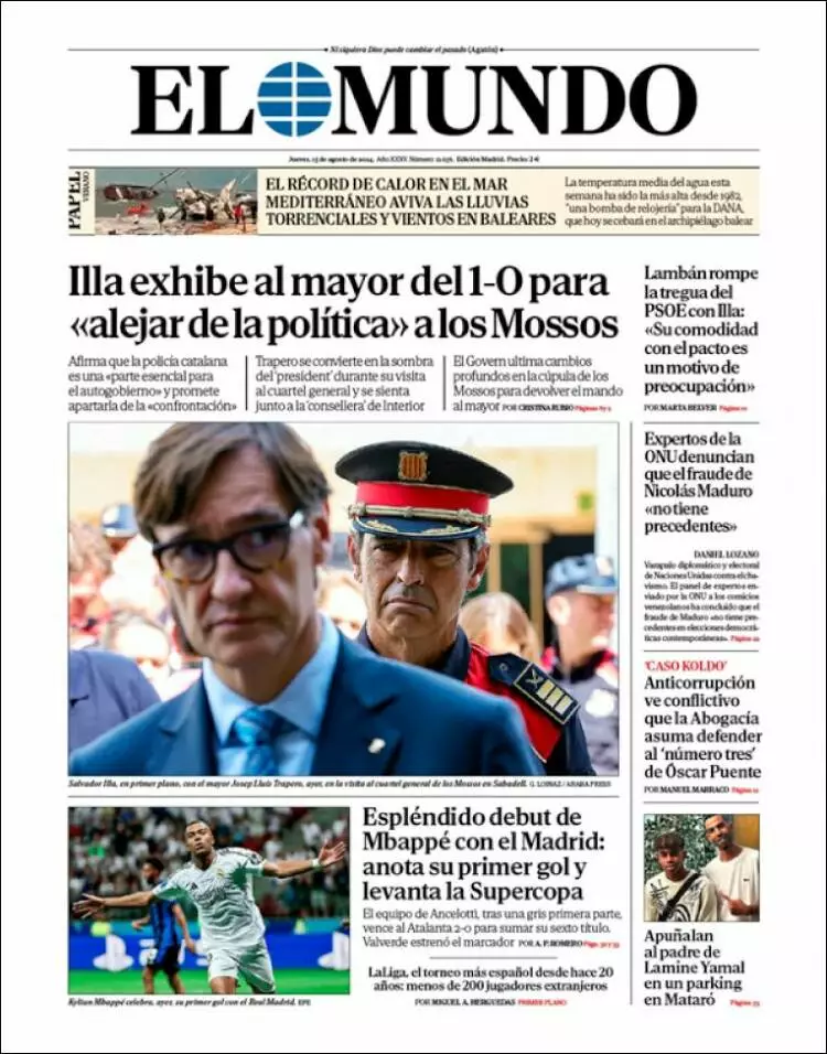 Prima-pagina-elmundo-edizione-di-oggi-2024-08-15