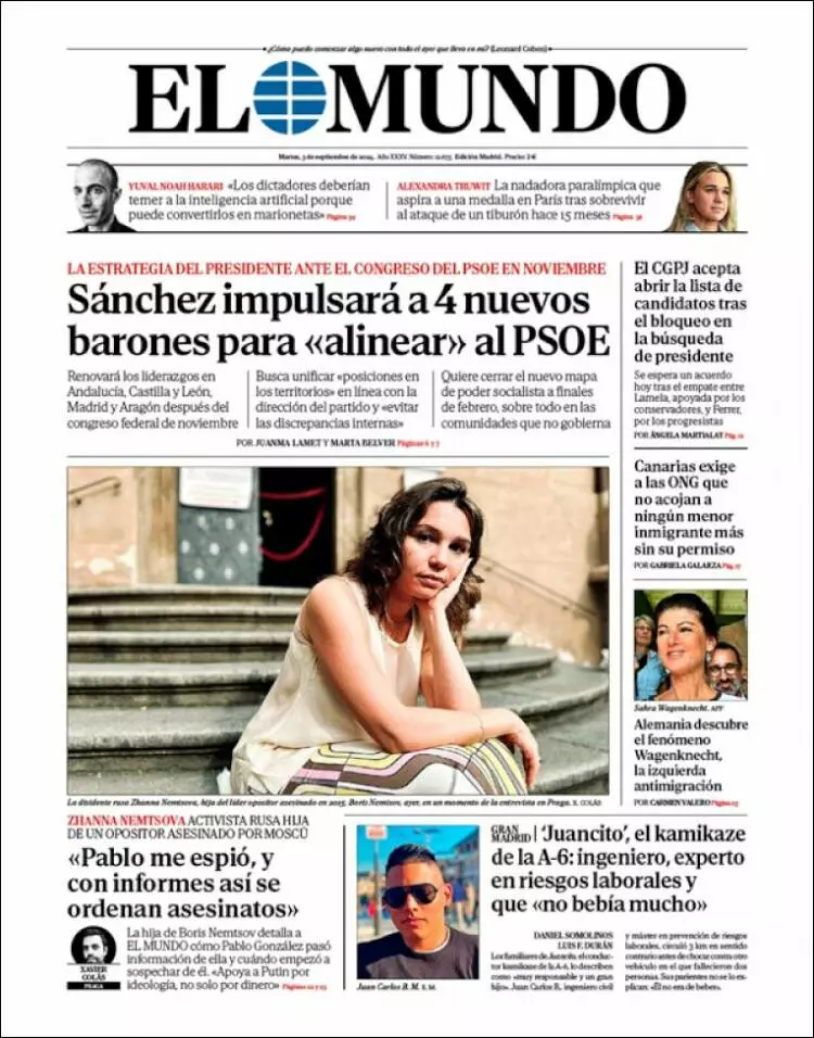 Prima-pagina-elmundo-edizione-di-oggi-2024-09-03