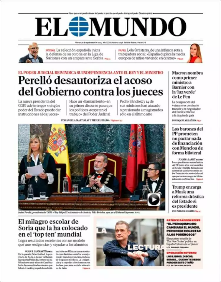 Prima-pagina-elmundo-edizione-di-oggi-2024-09-06