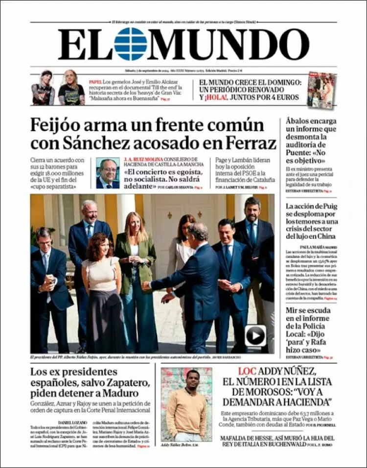 Prima-pagina-elmundo-edizione-di-oggi-2024-09-07