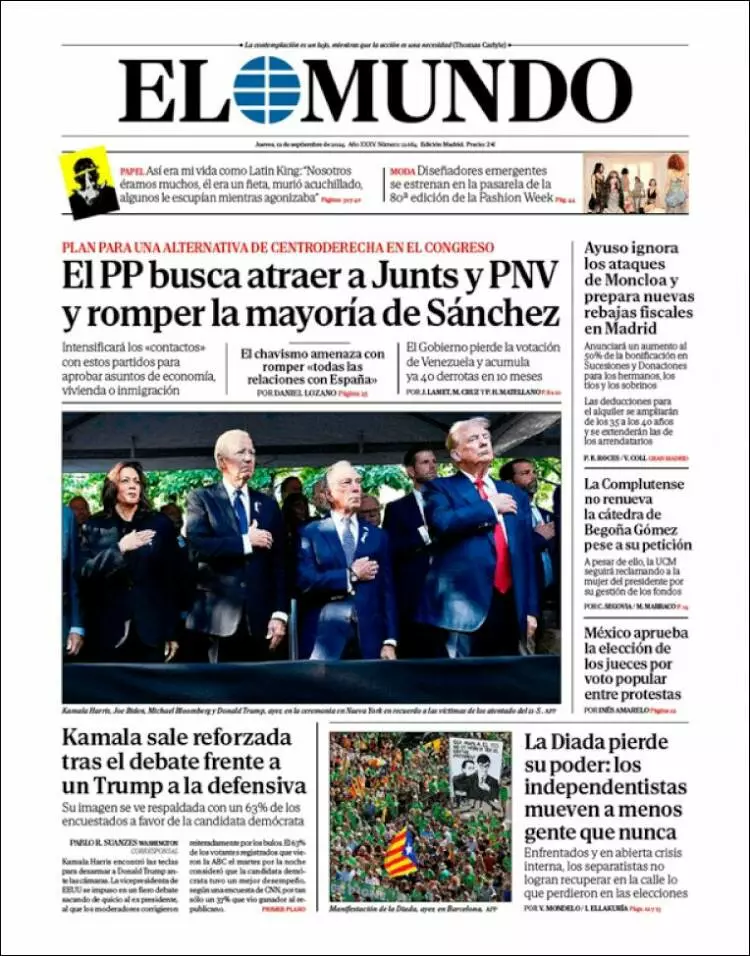 Prima-pagina-elmundo-edizione-di-oggi-2024-09-12