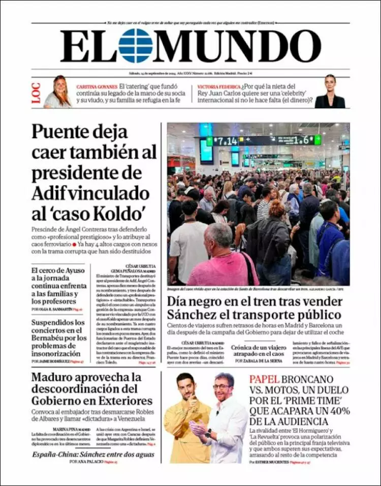 Prima-pagina-elmundo-edizione-di-oggi-2024-09-14