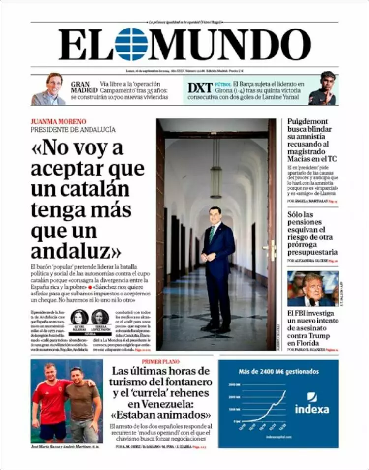 Prima-pagina-elmundo-edizione-di-oggi-2024-09-16