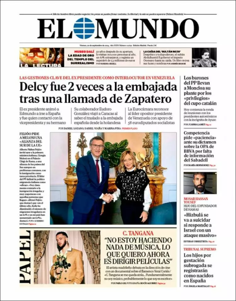 Prima-pagina-elmundo-edizione-di-oggi-2024-09-20