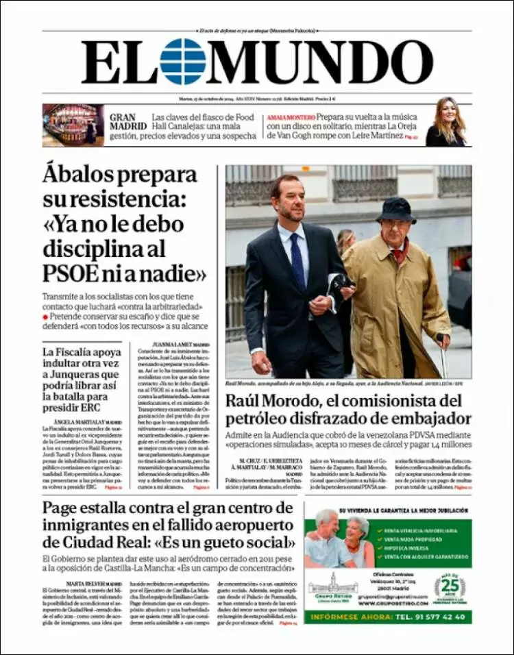 Prima-pagina-elmundo-edizione-di-oggi-2024-10-15