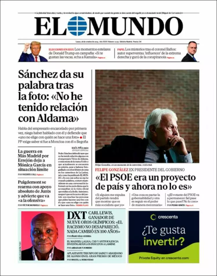 Prima-pagina-elmundo-edizione-di-oggi-2024-10-28