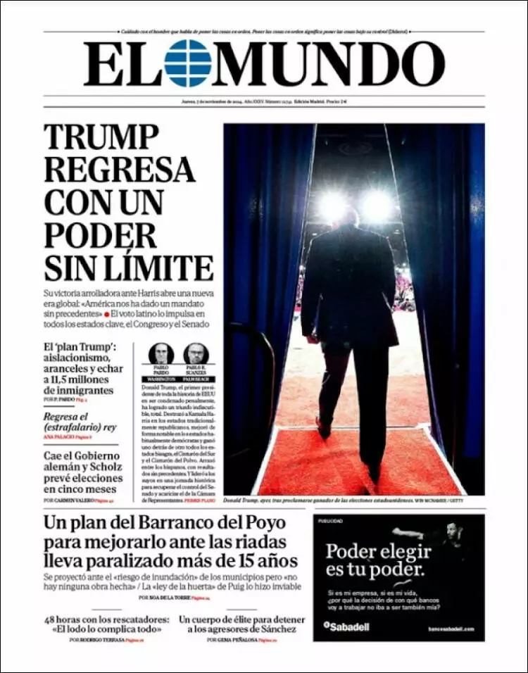 Prima-pagina-elmundo-edizione-di-oggi-2024-11-07