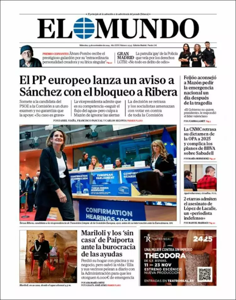 Prima-pagina-elmundo-edizione-di-oggi-2024-11-13