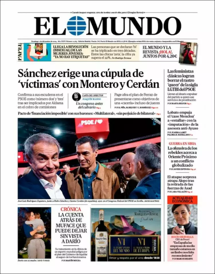 Prima-pagina-elmundo-edizione-di-oggi-2024-12-01