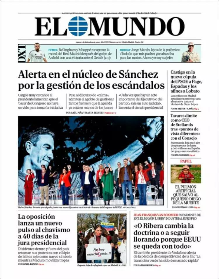 Prima-pagina-elmundo-edizione-di-oggi-2024-12-02