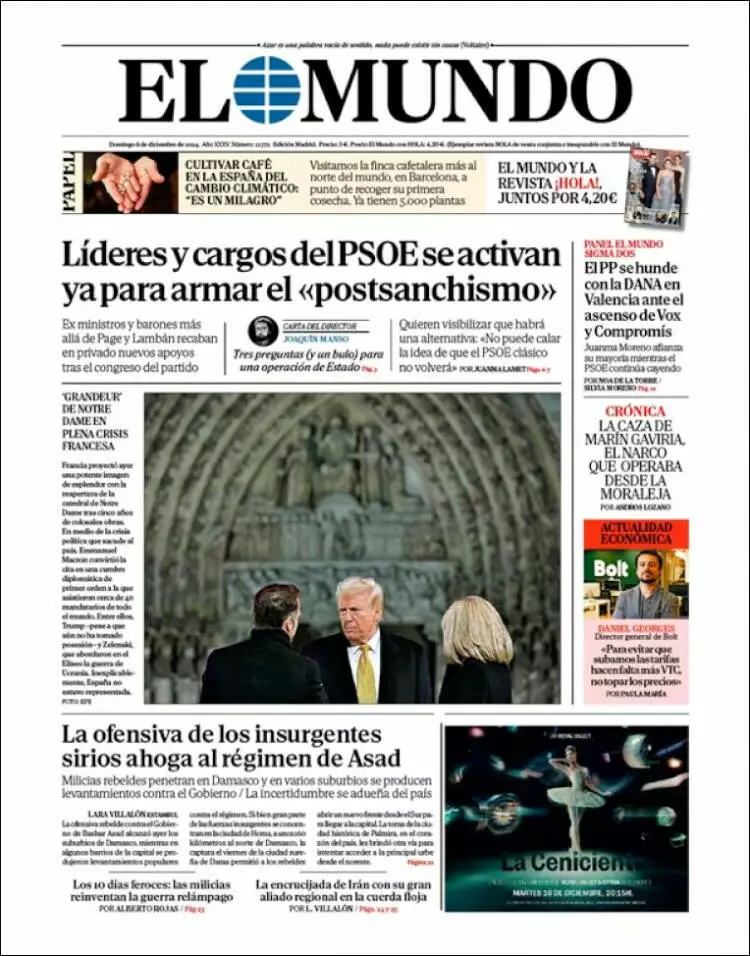 Prima-pagina-elmundo-edizione-di-oggi-2024-12-08