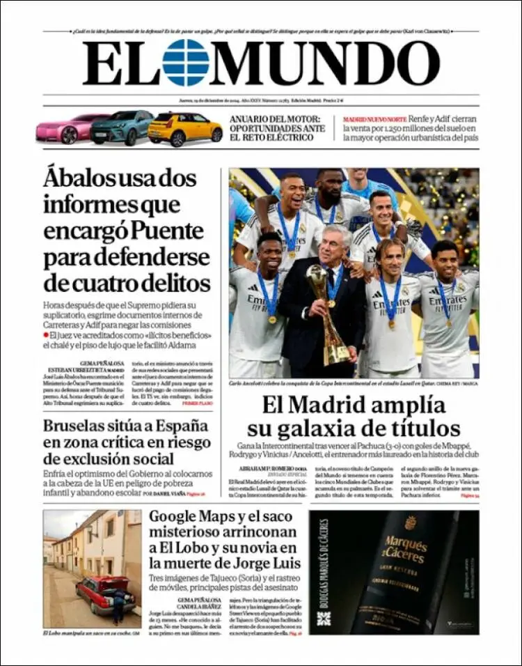 Prima-pagina-elmundo-edizione-di-oggi-2024-12-19