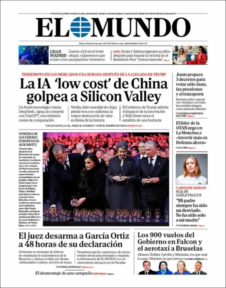 Prima-pagina-elmundo-edizione-di-oggi-2025-01-28