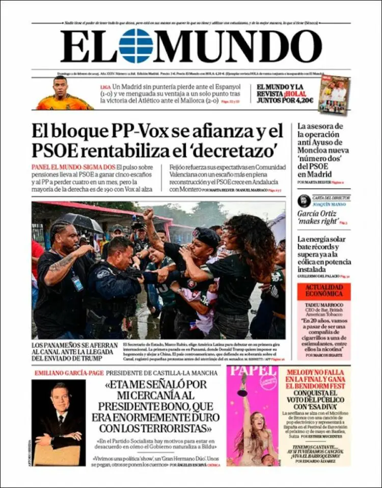 Prima-pagina-elmundo-edizione-di-oggi-2025-02-02