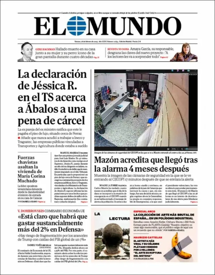 Prima-pagina-elmundo-edizione-di-oggi-2025-02-28