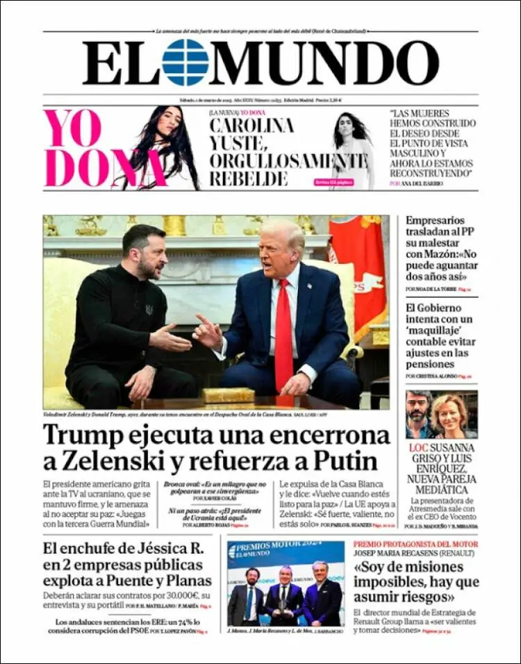 Prima-pagina-elmundo-edizione-di-oggi-2025-03-01