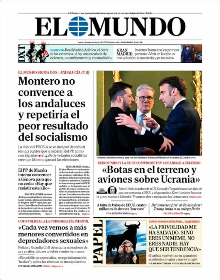 Prima-pagina-elmundo-edizione-di-oggi-2025-03-03