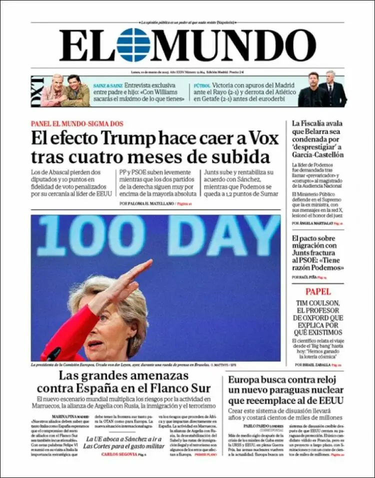 Prima-pagina-elmundo-edizione-di-oggi-2025-03-10