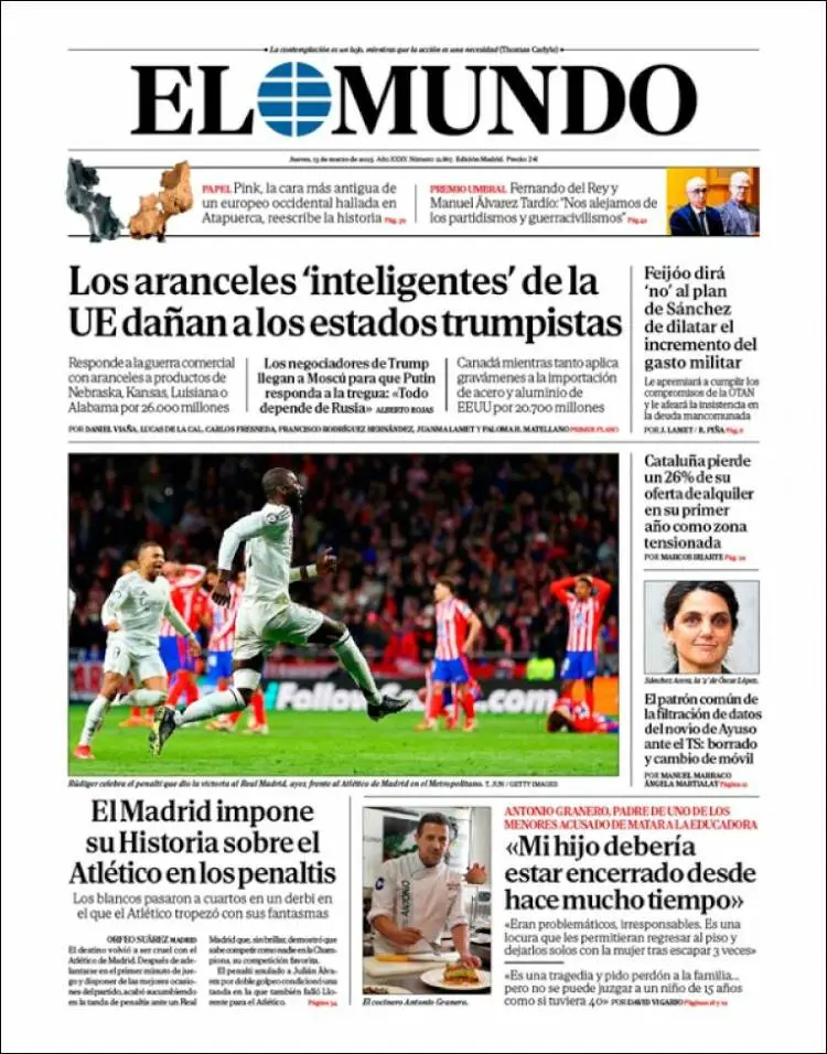 Prima-pagina-elmundo-edizione-di-oggi-2025-03-13