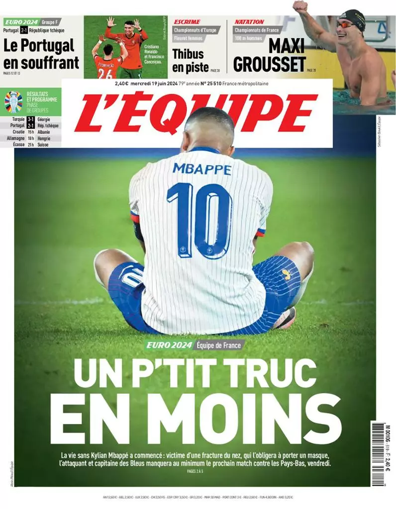 Prima-pagina-equipe-edizione-di-oggi-19-06-2024