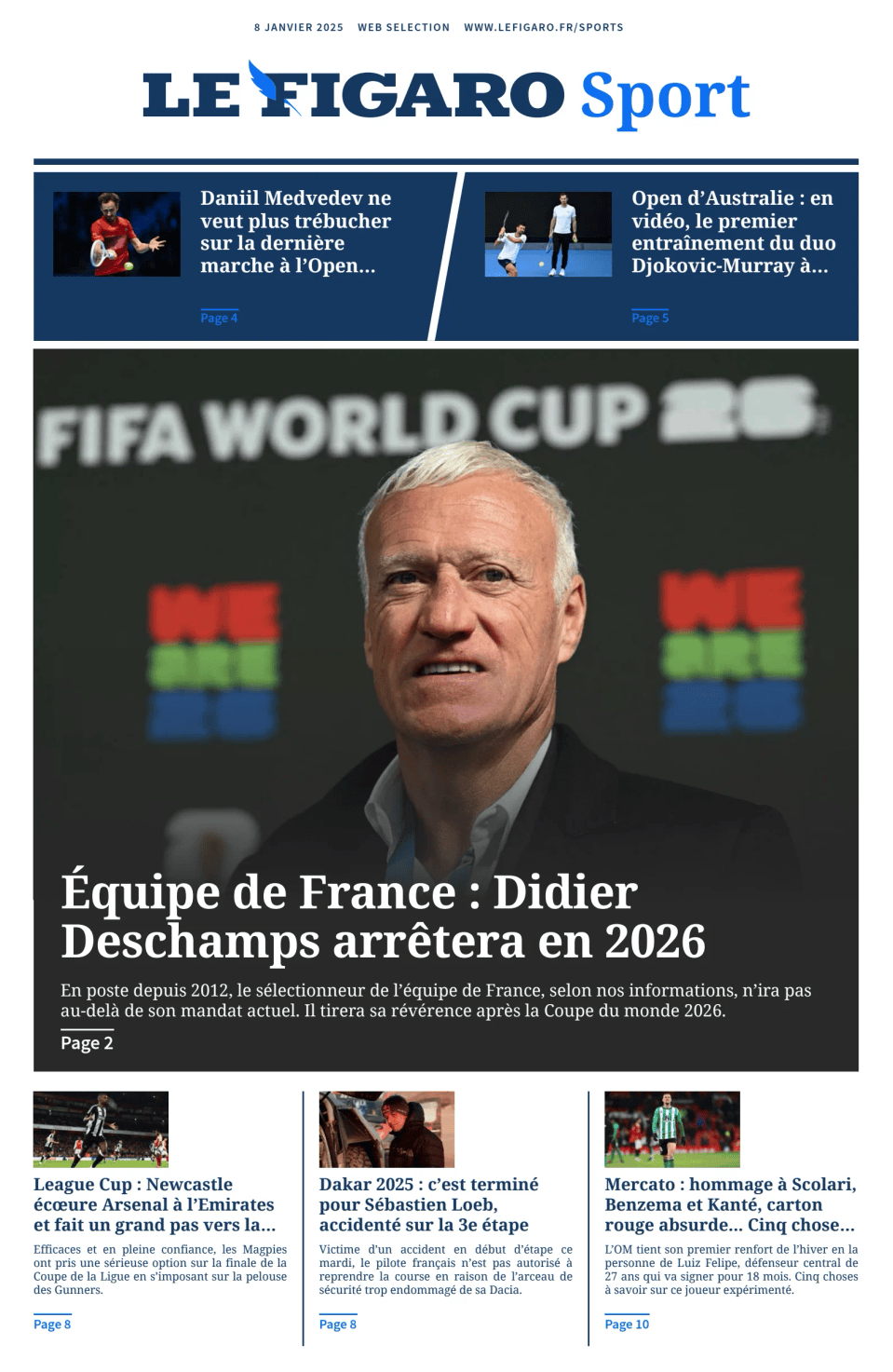 Prima-pagina-figaro-sport-oggi-edizione-di-oggi-20250108