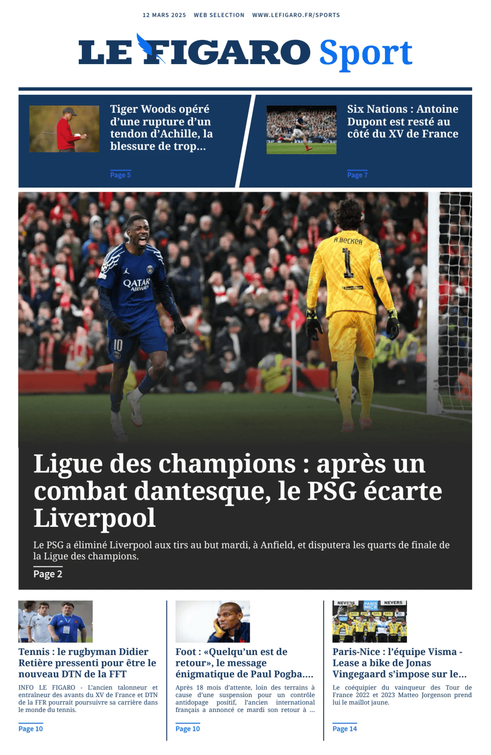 Prima-pagina-figaro-sport-oggi-edizione-di-oggi-20250312