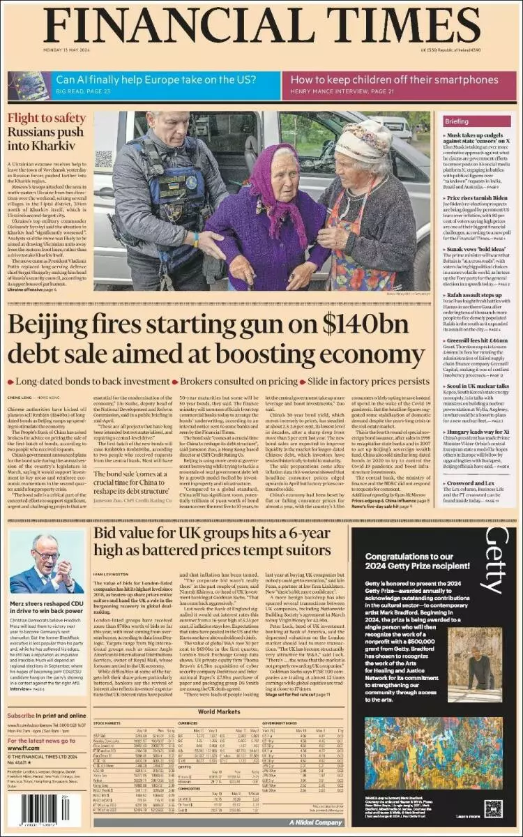 Prima-pagina-financial-times-edizione-di-oggi-13-05-2024