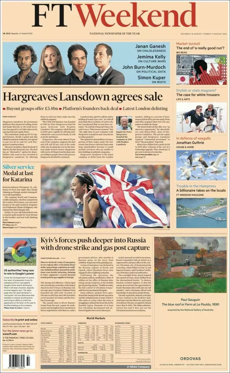 Prima-pagina-financial-times-edizione-di-oggi-2024-08-10