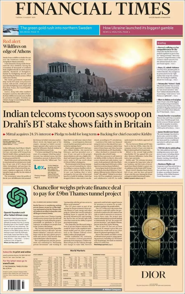 Prima-pagina-financial-times-edizione-di-oggi-2024-08-13