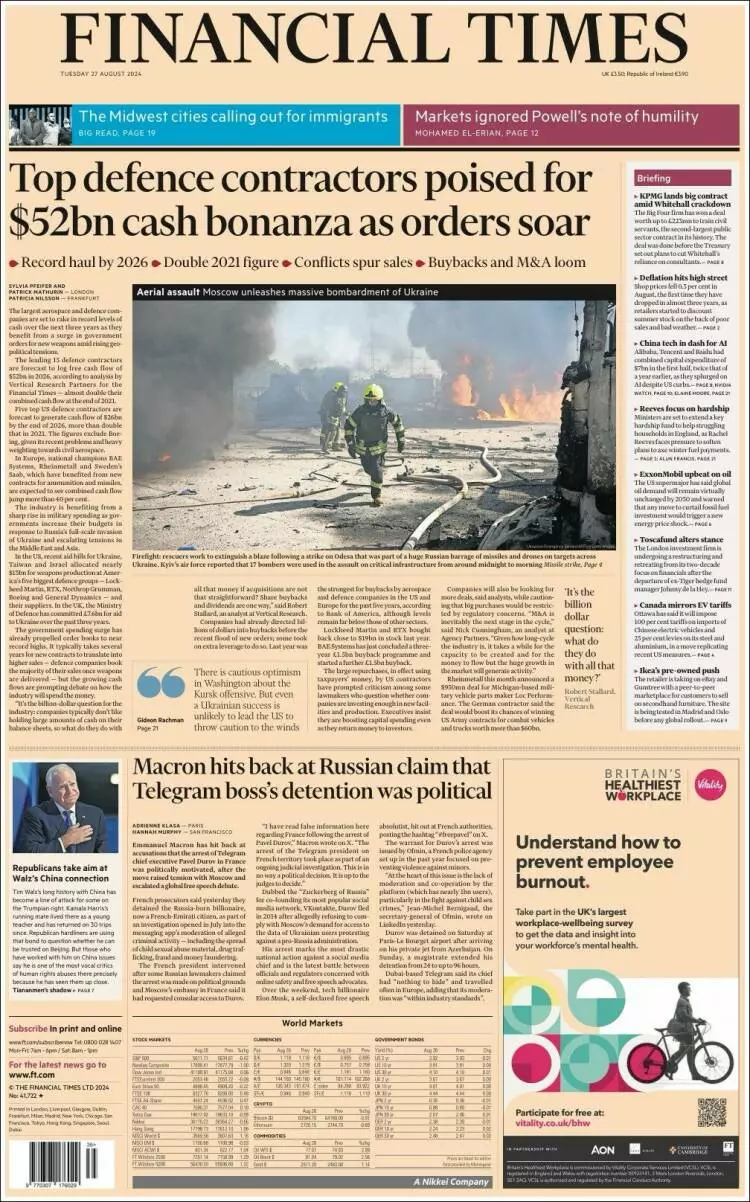 Prima-pagina-financial-times-edizione-di-oggi-2024-08-27