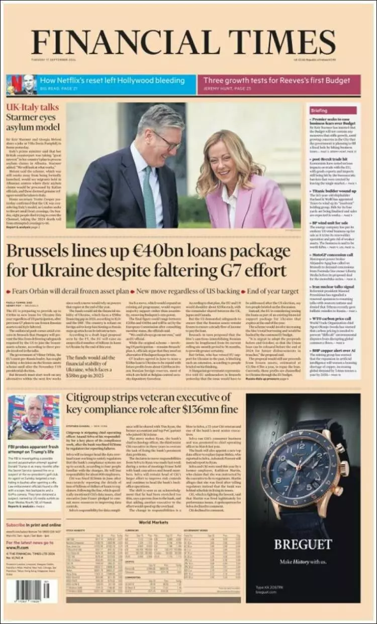 Prima-pagina-financial-times-edizione-di-oggi-2024-09-17