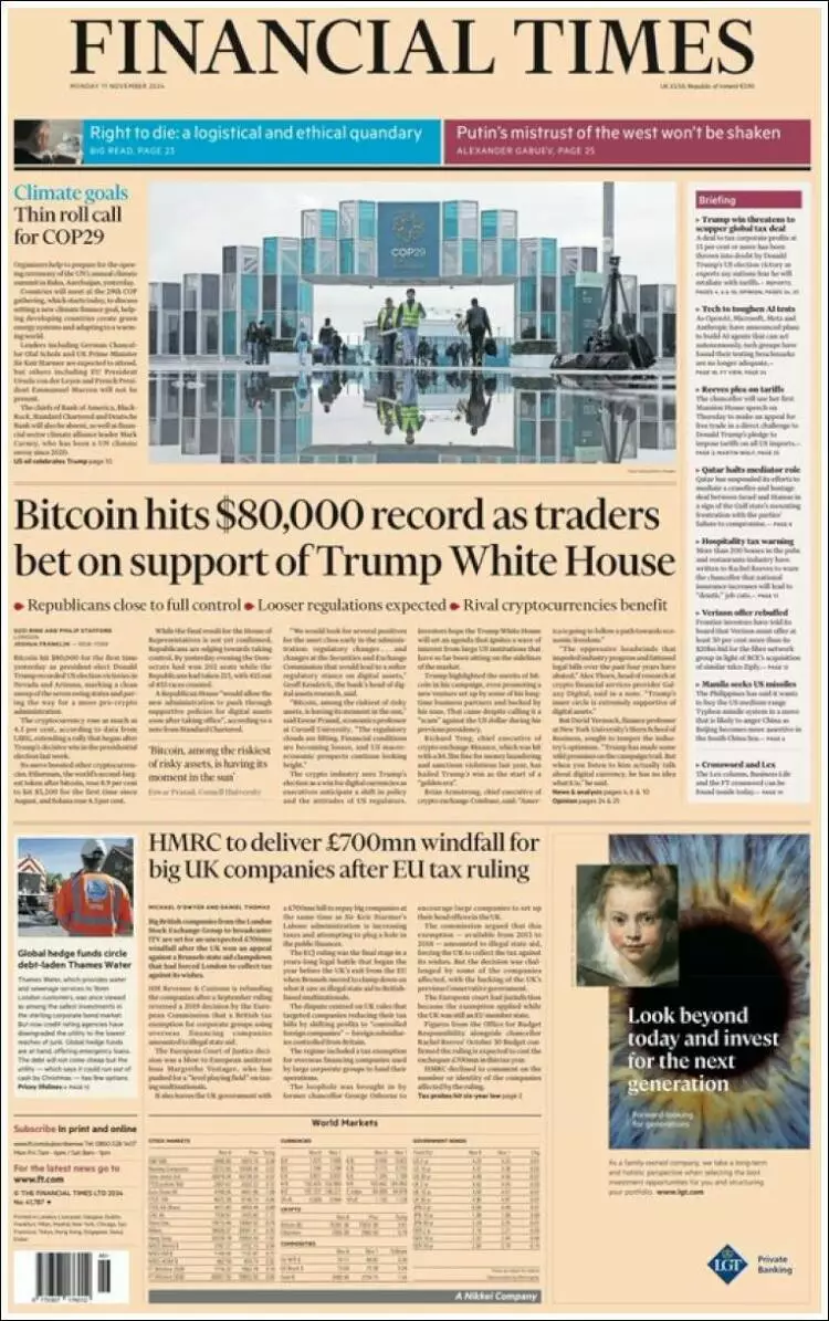 Prima-pagina-financial-times-edizione-di-oggi-2024-11-11