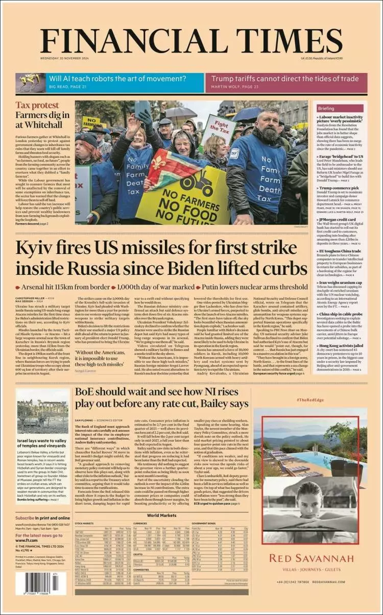 Prima-pagina-financial-times-edizione-di-oggi-2024-11-20