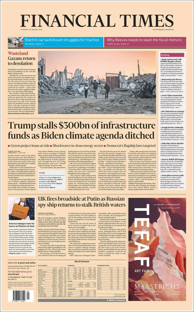 Prima-pagina-financial-times-edizione-di-oggi-2025-01-23