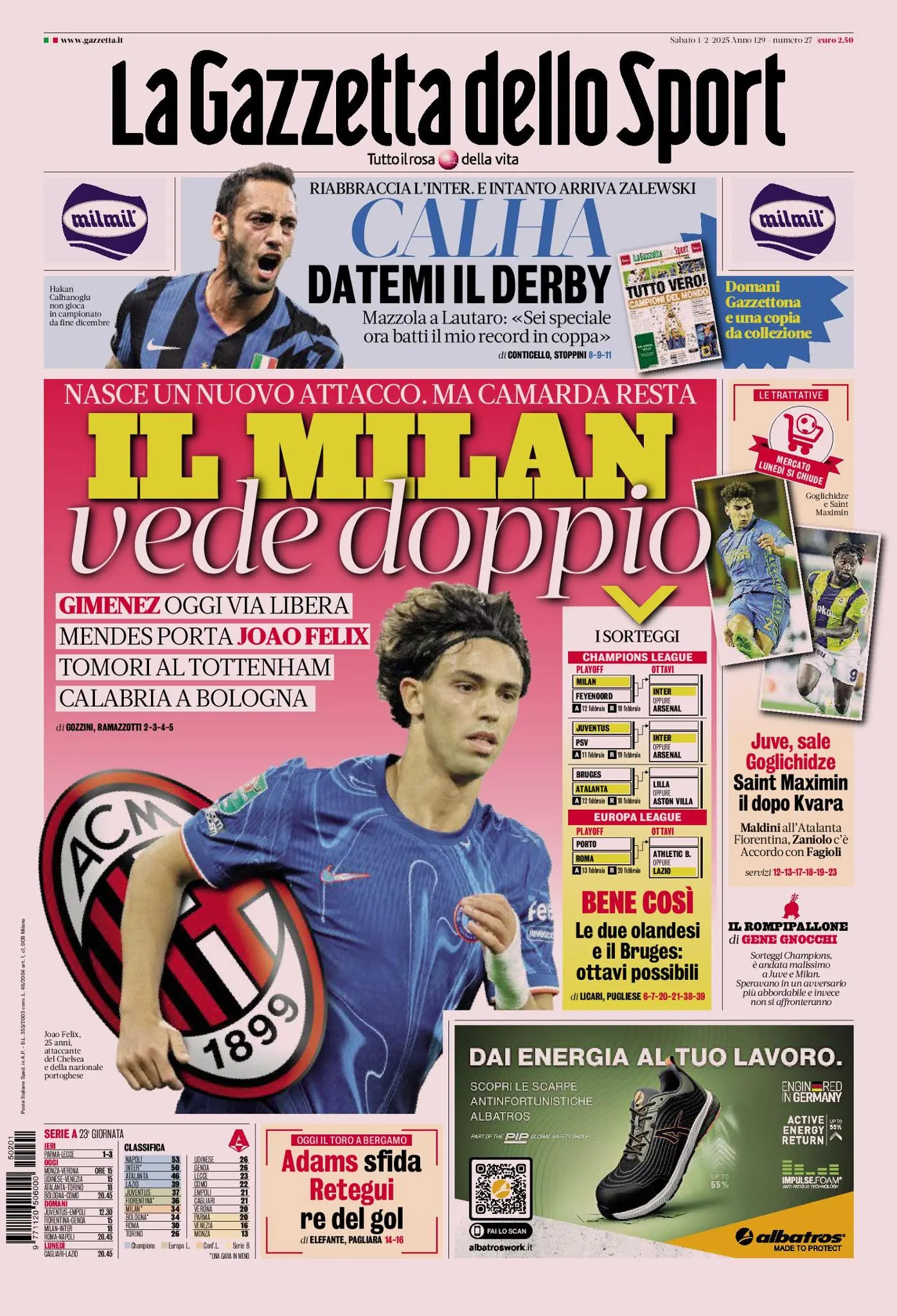 Prima-pagina-gazzetta-dello-sport-edizione-di-oggi-01-02-2025